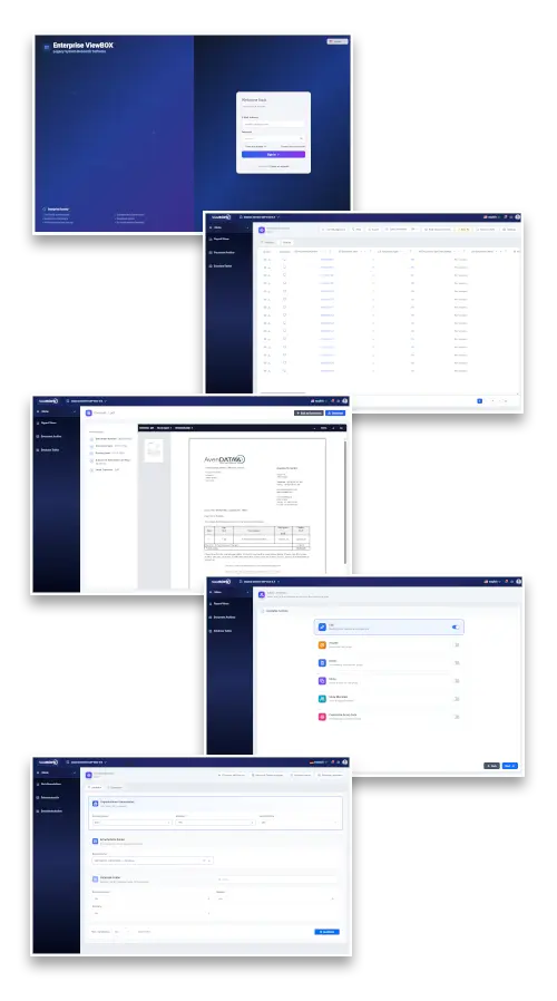 Aperçu de l’interface de la plateforme de recherche ViewBox Enterprise
